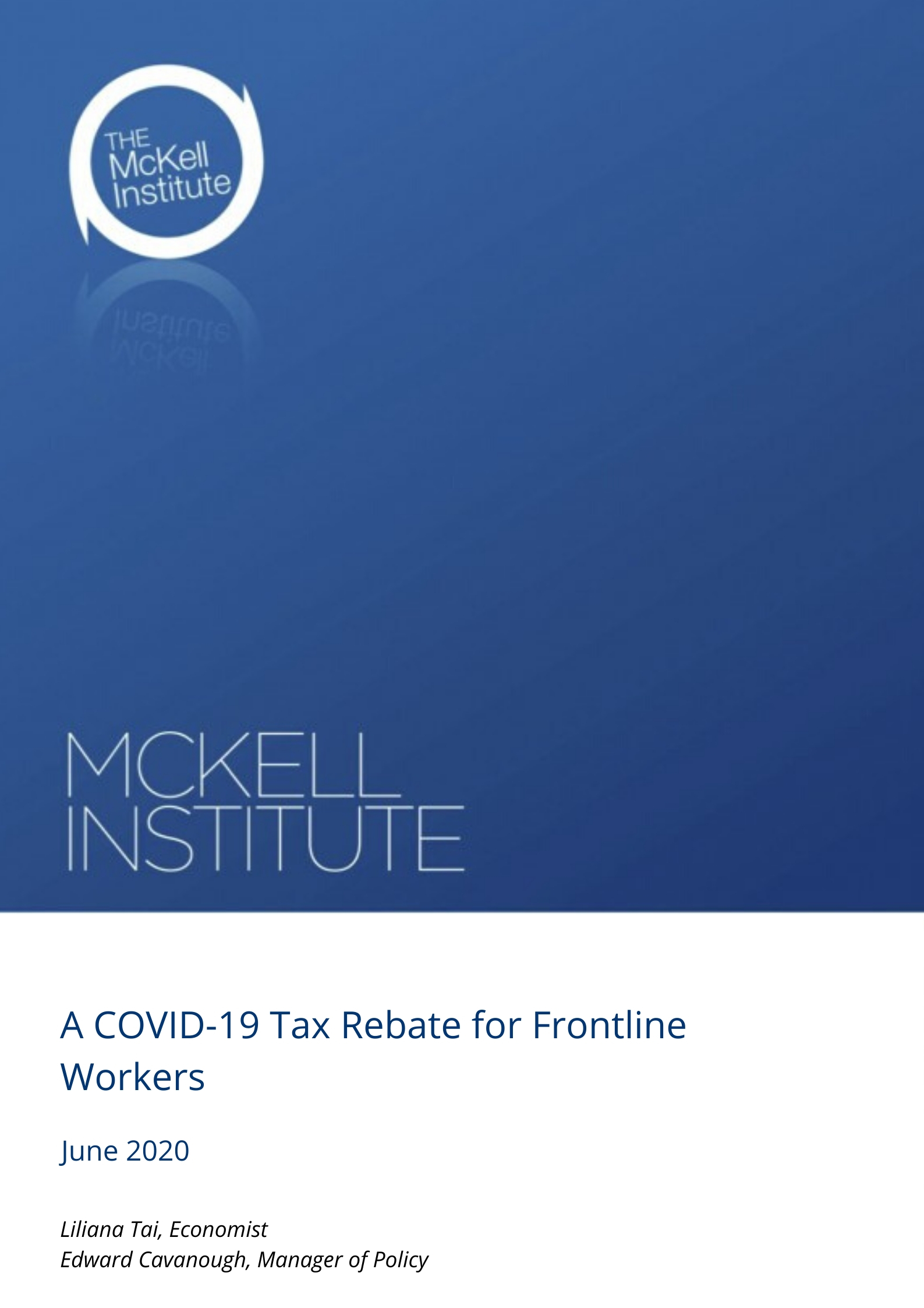 a-covid-19-tax-rebate-for-frontline-workers-the-mckell-institute
